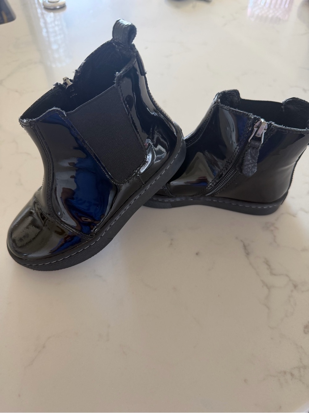 Kids Freshly Picked Patent Chelsea Boots - Black
